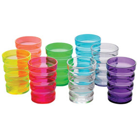 Ergonomically Designed Easy Grip Cup with Cap - Spill proof Nozzle - Clear