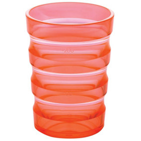 Ergonomically Designed Easy Grip Cup with Cap - Spill proof Nozzle - Orange