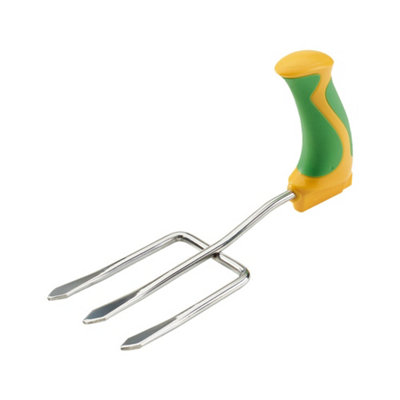 Ergonomically Handled Garden Fork - Reduces Wrist Stress - Gardening Aid