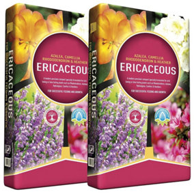 Ericaceous Special Formula 40 Litre (2 x 20 Litre Bags) Plant Soil Grow With Camellia, Azalea, Rhododendron & Heather