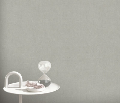 Erisman Opus Dolce Structured Vinyl Wallpaper - Grey
