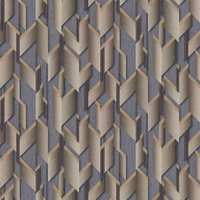 Erismann 3D Geometric Glitter Vinyl Metallic Geo Wallpaper Gold 10145-30