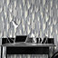 Erismann 3D Geometric Glitter Vinyl Metallic Wallpaper Grey 10145-10
