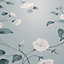 Erismann Abode Laura Floral Flowers Leaves Wallpaper Duck Egg 05549-43