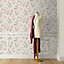 Erismann Abode Laura Floral Wallpaper Pink & Green 05549-02