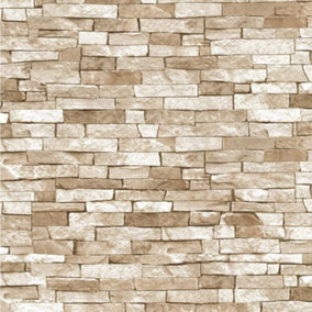 Erismann Brick Effect Beige Wallpaper