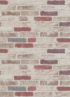 Erismann Brix Brick Effect Natural Red Wallpaper 6703-13