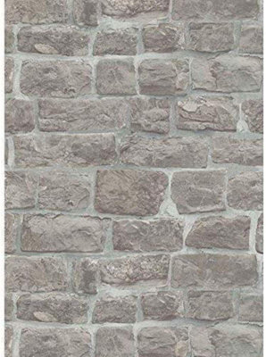 Erismann Brix Brick Effect Pale Grey Wallpaper 5818-10