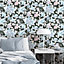 Erismann Charisma Floral Black Wallpaper Embossed Textured Paste The Wall