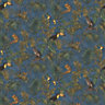 Erismann Exotic Tropical rainforest Animals Toucan Birds Wallpaper Blue 10272-08