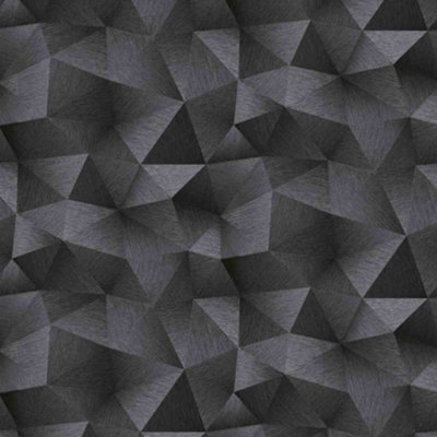 Erismann Fashion For Walls 3D Effect Crushed Black Wallpaper 10216-45