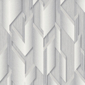 Erismann Fashion For Walls Grey & Silver 3D Effect Wallpaper 10145-31
