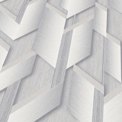 Erismann Fashion For Walls Grey & Silver 3D Effect Wallpaper 10145-31