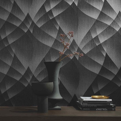 Black Wallpaper Wallpaper wall coverings B Q