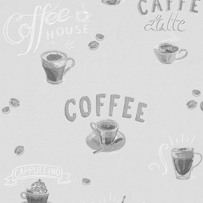 Erismann Grey Coffee House Cafe Latte Wallpaper Paste The Wall Vinyl Kitchen 10088-10