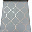 Erismann Grey Copper Glitter Metallic Trellis Thick Textured Vinyl Wallpaper