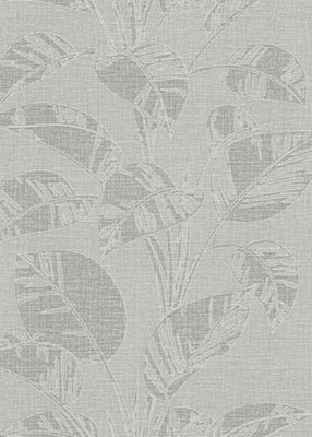 Erismann Largo Leaf Blown Vinyl Wallpaper - Green
