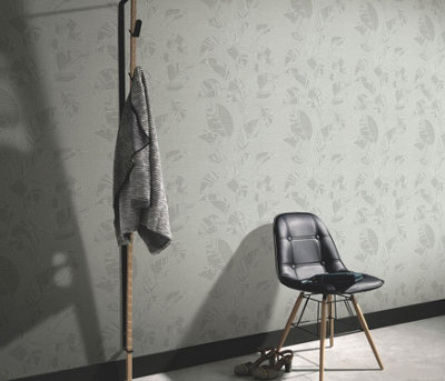 Erismann Largo Leaf Blown Vinyl Wallpaper - Green