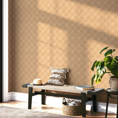 Erismann Luxury AvantGarde Vinyl Wallpaper in Gold