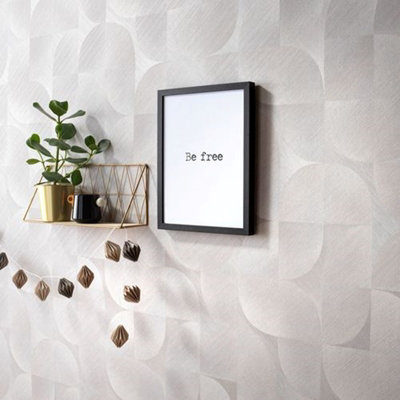 Erismann Martinique Geometric Tile Abstract Graphic Grey Wallpaper