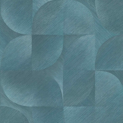 Erismann Martinique Geometric Tile Abstract Graphic Teal Wallpaper