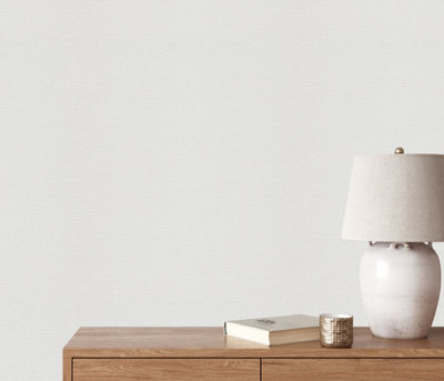 Erismann Opus Dolce Linen Weave Wallpaper - Cream
