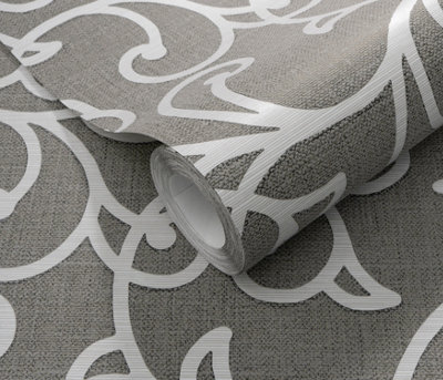 Erismann Opus Forte Vinyl Wallpaper - Brown