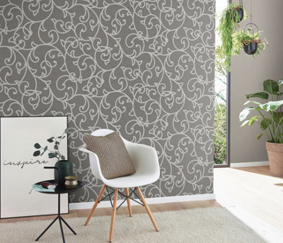 Erismann Opus Forte Vinyl Wallpaper - Brown