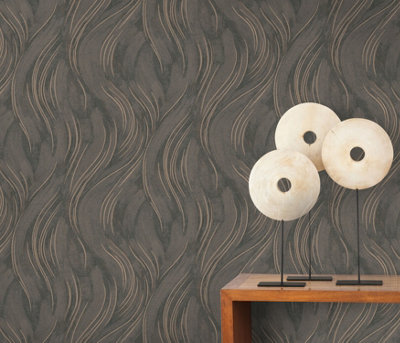 Erismann Opus Piano Structured Vinyl Wallpaper - Brown