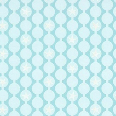 Erismann Stars and Circles Turquoise Wallpaper Paste The Wall Glitter Nursery