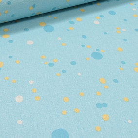 Erismann Teal Yellow White Spots Dots Textured Childrens Wallpaper 7353-18