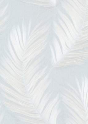 Erismann Trace Feather Wallpaper in Blue