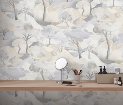 Erismann Tree Landscape Vinyl Wallpaper