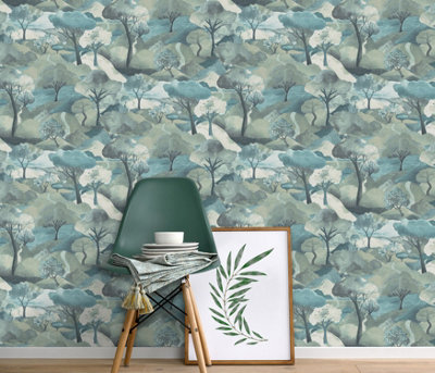 Erismann Tree Landscape Vinyl Wallpaper