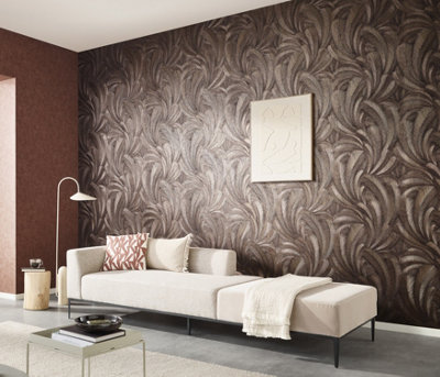 Erismann Wallpaper Plume bronze