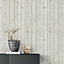 Erismann Wood Panel Effect Wallpaper Wooden Planks Boards Realistic Textured Off White 43016