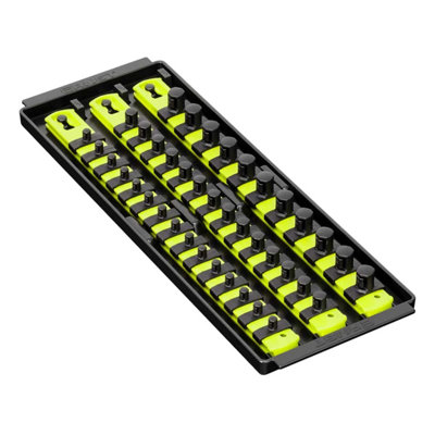 Ernst 8498HV Socket Boss Storage Organiser Rail 3-Rail Twist Lock 13" Hi-Viz