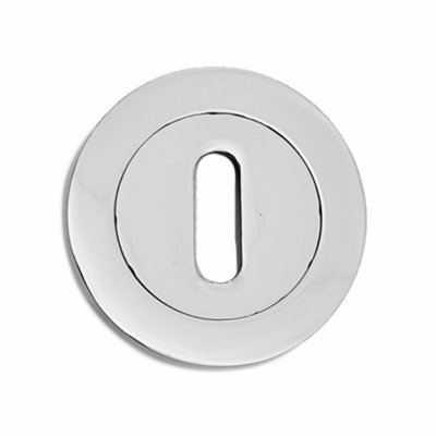 Escutcheon Polished Chrome Pair Keyhole Cover Mortice Door Lock Cover