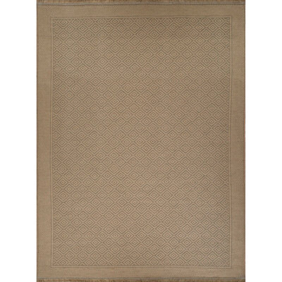 ESHA Cottage Tan/Beige Machine Washable Jute Area Rug 158 x 213 cm