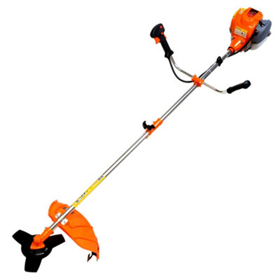eSkde 4 Stroke Heavy Duty Petrol Grass Trimmer Strimmer Brush Cutter with Blade and Bump Feed Heads and Double Shoulder Harness