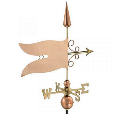 Espira 9628P Banner Farmhouse Copper Weathervane