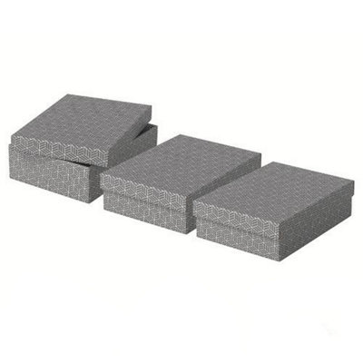 Esselte Grey 3-Pack Home Storage and Gift Box Medium