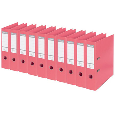 Esselte No. 1 Power Solea A4 Lever Arch File with 75 mm Spine - Pink ...