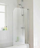Essential Element Bath Shower Screen Curved 5mm Glass 750 x 1300mm