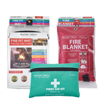 Essential Fire Safety Kit, Small, Fire Blanket, Fire Pit Mat, First Aid Kit Price Comparisons | Compare The Build