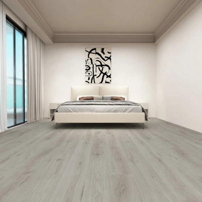 Essential Georgian Grey Wood Effect SPC Click LVT Flooring - Plank (4.4mm) For Bedroom, Living Room & Kitchen 2.65m² Per Pack