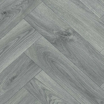 Essential Grey Herringbone Vinyl by Remland (1m x 2m)