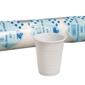 Essential Housewares 180ml Disposable Cup (Pack of 100) White (One Size)