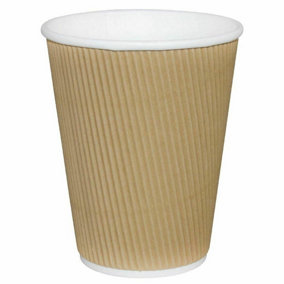 Essential Housewares Ripple 355ml Disposable Cup (Pack of 25) Brown (One Size)