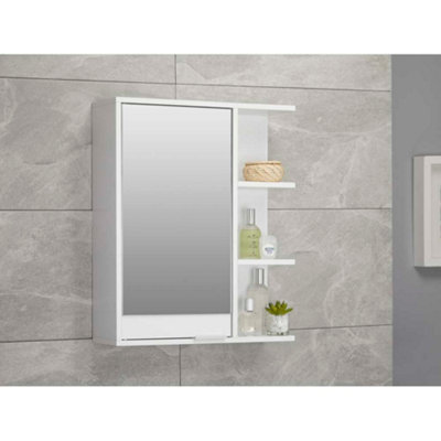 Essential Mirrored Bathroom Cabinet in White | DIY at B&Q